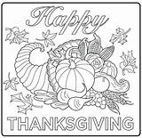 Coloring Thanksgiving Cornucopia Harvest Pages Happy Printable Adults Drawing Feast Adult Sheets Kids Fall Characters Print Drawings Color Simple Christmas sketch template