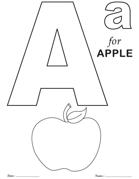 printables alphabet  coloring sheets pre  pinterest preschool