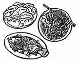 Dumplings sketch template