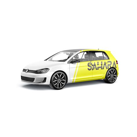 hatchback car partial branding sahara car branding