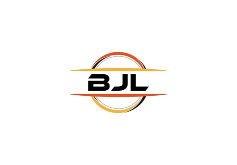 bjl letter royalty ellipse shape logo bjl brush art logo bjl logo   company business
