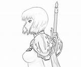 Claymore Clare Coloring Character Pages Another sketch template