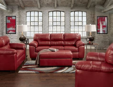 pc red sofa  loveseat big dans furniture mattress