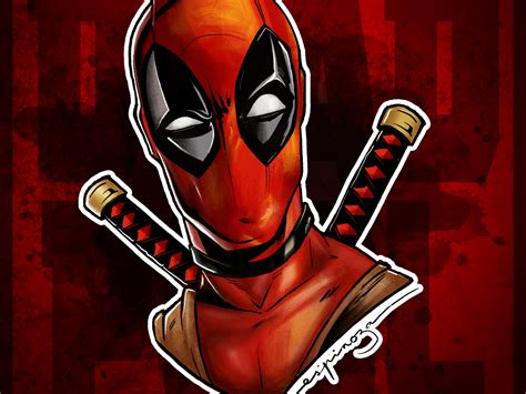 deadpool drawing  procreate  denis espinoza  dribbble