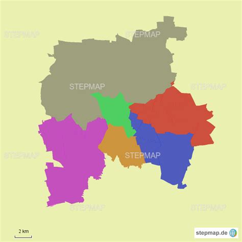 stepmap stadtbezirke landkarte fuer deutschland