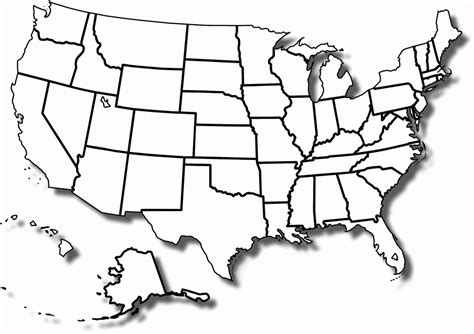 blank  state map printable    beautiful united states map