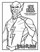 Flash Cw Coloring Drawing Rival Draw Too Pages Drawittoo Getdrawings Speedster sketch template