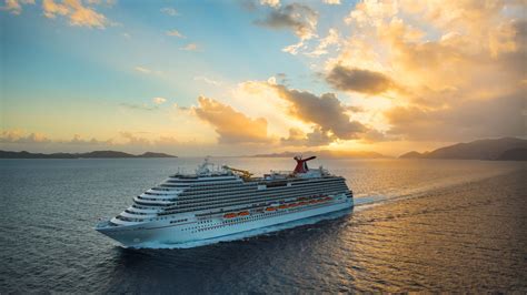 sunset cruise ship vehicle carnival breeze hd wallpaper