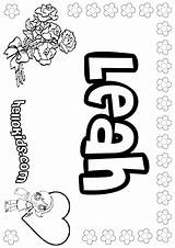 Leah Coloring Name Pages Says Color Lea Printable Names Hellokids Template Leanna Getcolorings sketch template