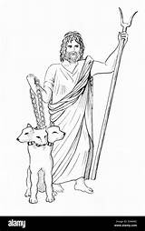Hades Drawing Pluto God Underworld Line Cerberus Dis Alamy Stock sketch template