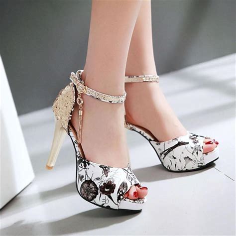 Buy Summer Shoes Designer Sandals Platform High Heels Shoes Ankle Strap