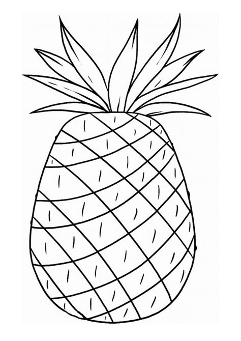 cartoon pineapple coloring pages
