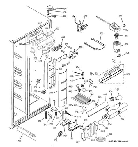 ge profile side  refrigerator parts diagram reviewmotorsco