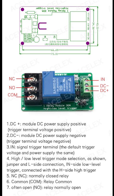 dc relay module vac  high current contactor switch trigger board nonc ebay