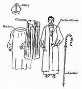 Bishop Vestments Priest Anglican Bishops Altar Adots Mass sketch template