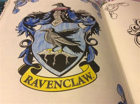 ravenclaw crest   harry potter colouring book house pride