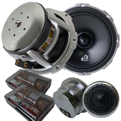 massive audio aluma 6 6 5 300 watts rms 2 ohm component kit speakers