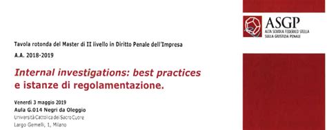 Vortrag An Der Università Cattolica Di Milano Asgp Tagung „internal