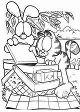 Coloring Picnic Pages Garfield Basket Oddie Open Blanket Printable Netart Table Kids Odie Getcolorings Spring Picnics Pirate Print Family Color sketch template