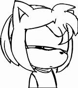 Amy Rose Sad Coloring Am Wecoloringpage sketch template