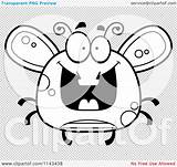 Chubby Grinning Fly Outlined Coloring Clipart Vector Cartoon Cory Thoman sketch template