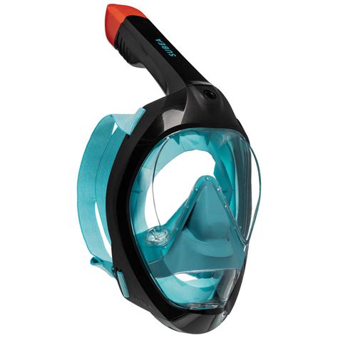 snorkelmasker voor volwassenen easybreath  blauw subea decathlonnl