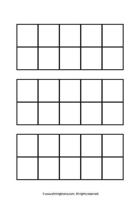 ten frames worksheets  printables math frames