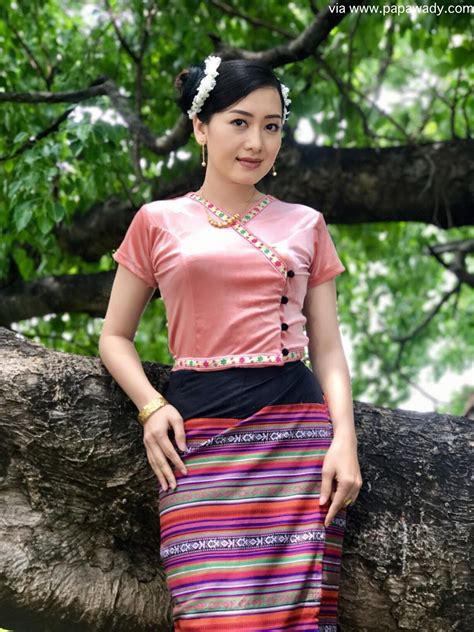 yu thandar tin fashion style as a myanmar village girl myanmar dress ในปี 2019 myanmar women