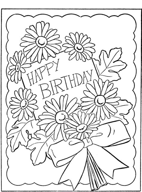 happy birthday coloring pages  mom coloring home