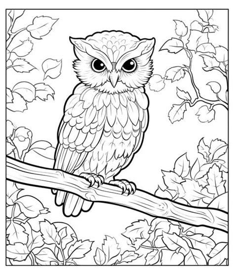 printable owls coloring pages list