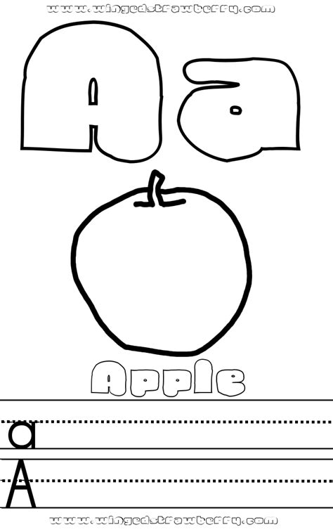 images  letter aa printable coloring pages apple letter