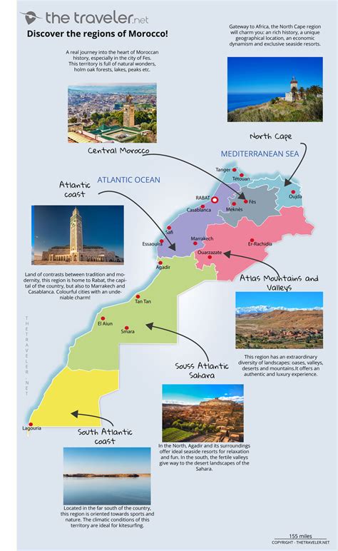 places  visit morocco tourist maps    attractions