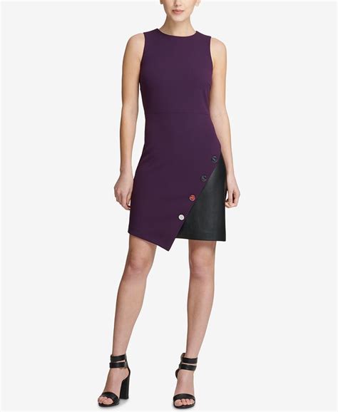 dkny asymmetrical colorblocked sheath dress created for macy s