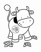 Coloring Cow Pages Printable Animal Animals Small Kids Farm Wuppsy Adults Cute Cows Printables Boyama Baby Color Inek Colouring Mucca sketch template