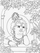 Krishna Coloring Pages Janmashtami Printable Shri Kids Sketch Lord Holi Drawing Painting Familyholiday Baby Krishan Outline Colouring Radha Colour Gods sketch template