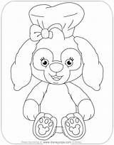 Coloring Duffy Friends Pages Cookie Bear Disneyclips Sitting Down sketch template