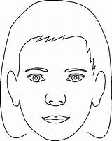Coloring Painting Face Faces Templates Outline Blank Pages Human Girl Printable Paint Clipart Template Visage Coloriage Color Colour Crafthubs Paintings sketch template