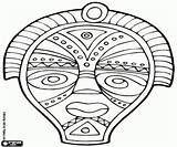 Ritual Coloring African Mask Masks Designlooter Pages Printable Drawings sketch template
