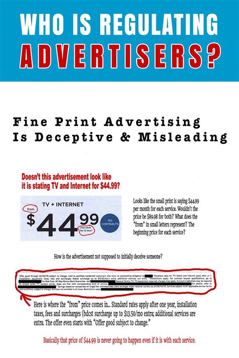 fine print ads  deceptive  misleading print advertising advertising print ads
