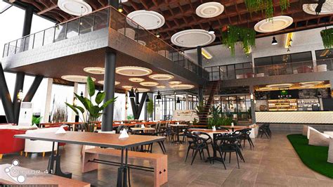 desain interior cafe industrial spyco medan arsitek medan
