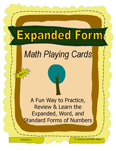 literacy math ideas expanded form
