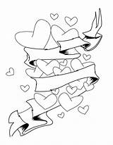 Heart Coloring Pages Printable Hearts Kids sketch template