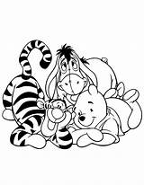 Pooh Winnie Coloring Pages Print Kids Tags sketch template