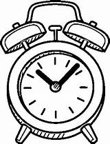 Clock Coloring Alarm Seekpng sketch template