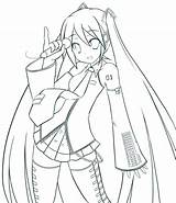 Miku Hatsune Coloring Pages Lineart Drawing Deviantart Kouken Chibi Anime Draw Print Vocaloid Sheets Getdrawings Choose Board Popular sketch template