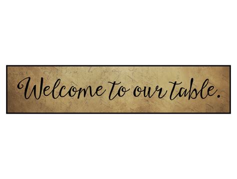 table printed wood sign  etsy