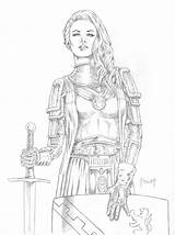 Coloring Warrior Fantasy Adult Foust Pages Adults Mitch Colouring Female Mitchfoust Sketches Knight Deviantart Visit Choose Board Draw sketch template