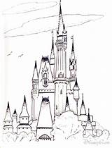 Coloring Pages Castle Disney Castles Kids Frozen Coloringpagesforadult sketch template