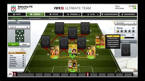 fifa  ultimate team squad builder  bpl squad youtube