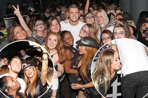 dan osborne gets mobbed by girls at a night club and one
